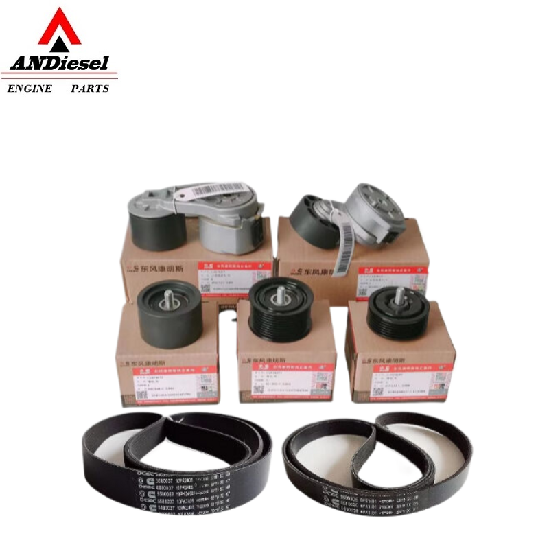 Various belts for Dongfeng Cummins 6BT, 6CT, 4BT, 6LT series, including3644381 3289648 3289930 3289941 3972375 3972380 3972382 4327396 4365970 5295896